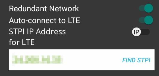 Screenshot LTE Options